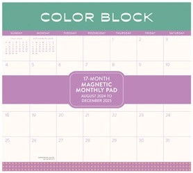 Orange Circle Magnetic Calendar Pad - Block