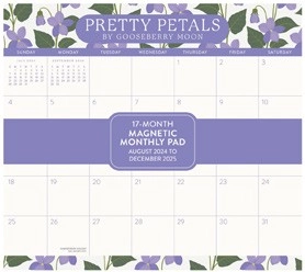 Orange Circle Magnetic Calendar Pad - Pretty Petals