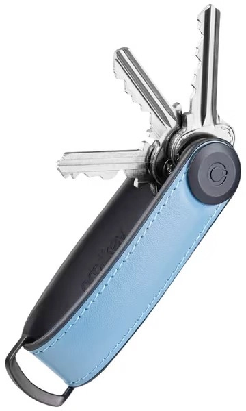 Orbitkey Hybrid Leather Key Organiser - Sky Blue