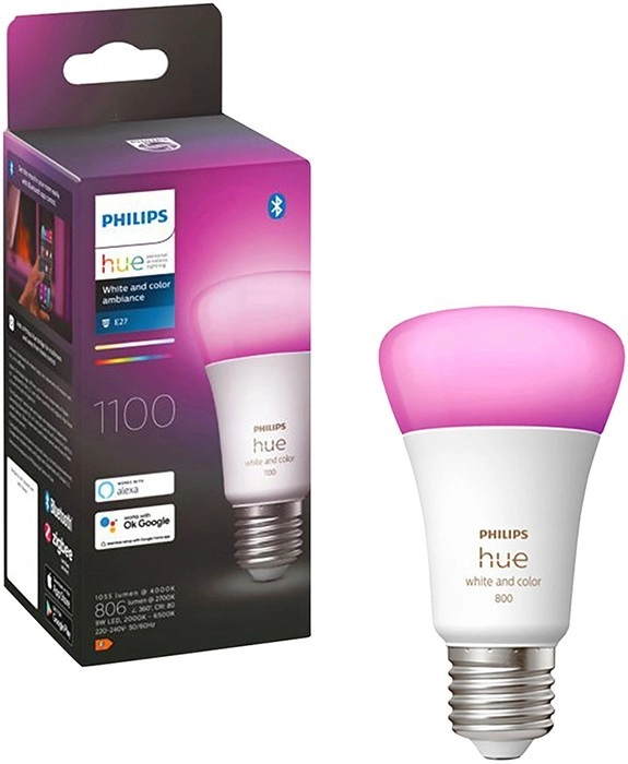 Philips Hue Smart Bulb 11W A60 White/Colour Ambient