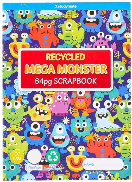 Studymate 64 Page 100gsm Mega Monster Scrapbook