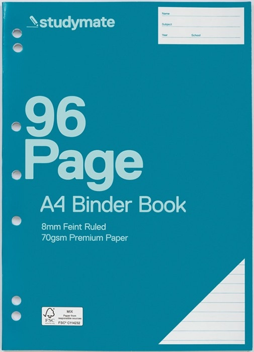 Studymate 96 Page Binder Book