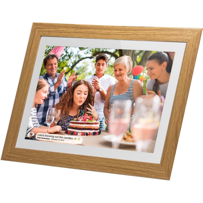 Jackson Frameo Smart Digital Photo Frame 10.1" (White Oak)