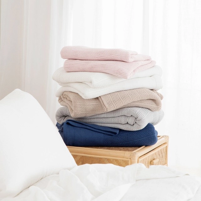 245gsm Cotton Cellular Blanket by Essentials