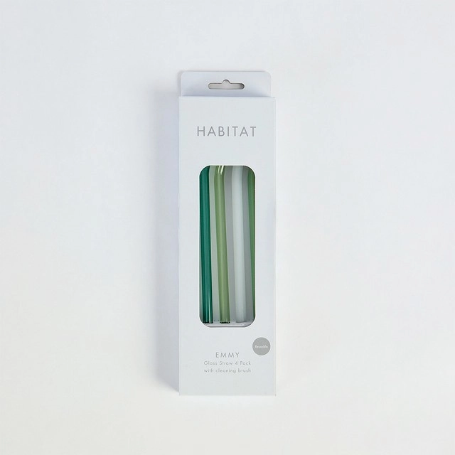 Emmy Green Glass Straw 4 Pack by Habitat