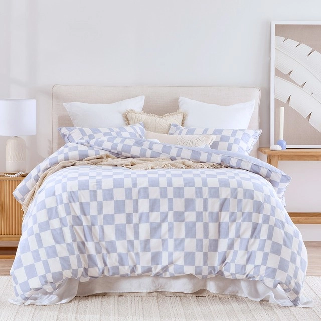 Flynn Check Quilt Cover Set by Essentials