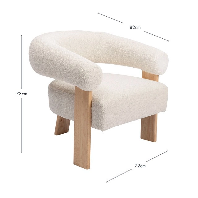 Ollie Boucle Occasional Chair by M.U.S.E.