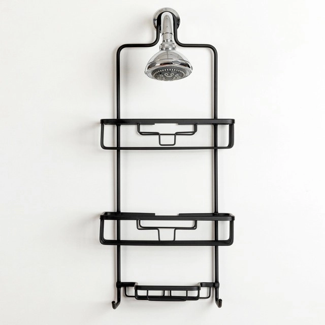 Riley Black Shower Caddy by Habitat