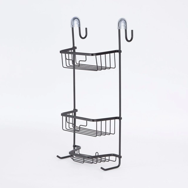 Rowan Black Over the Door Shower Caddy by Habitat