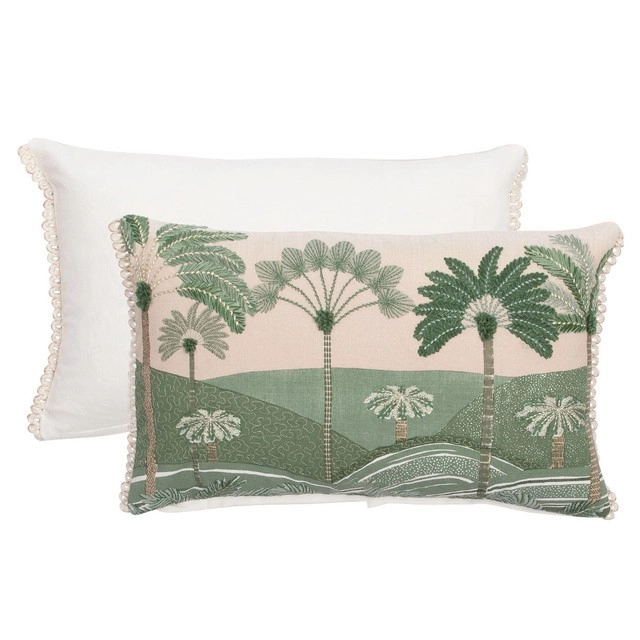 Sanur Island Embroidered Cushion by M.U.S.E.