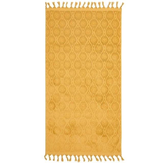 Sundays Azalea Sun Terry Tassel Beach Towel by Pillow Talk