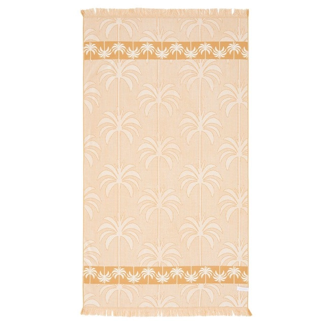 Sundays Ubud Velour Textured Fringed Beach Towel by Pillow Talk