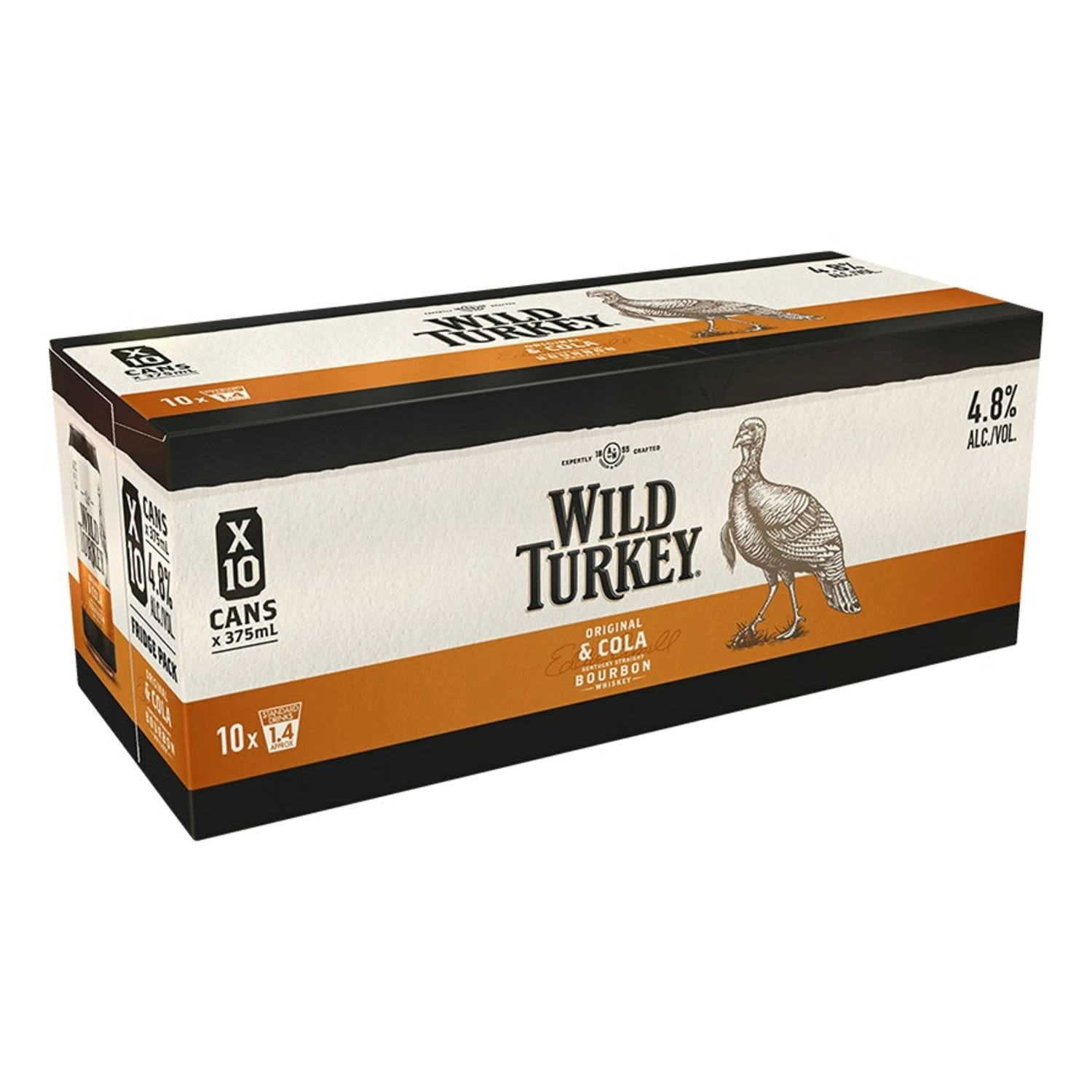 Wild Turkey & Cola Can 375ml 10 Pack