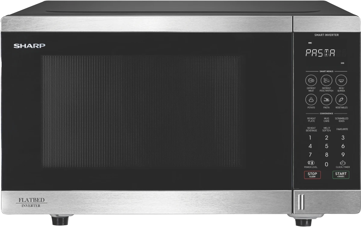 Sharp 32L 1200W Flatbed Microwave Stainless Steel