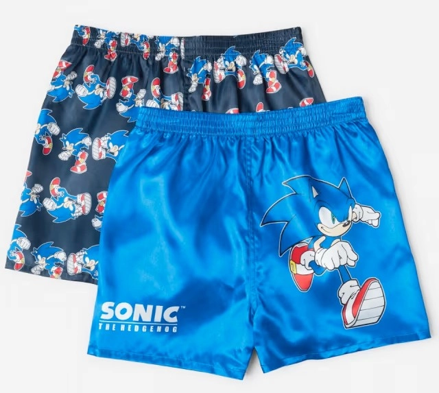 2 Pack Sonic License Satin Boxers