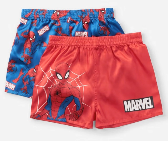 2 Pack Spider-Man License Satin Boxers