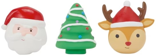 3 Pack Pet Toy Christmas Latex