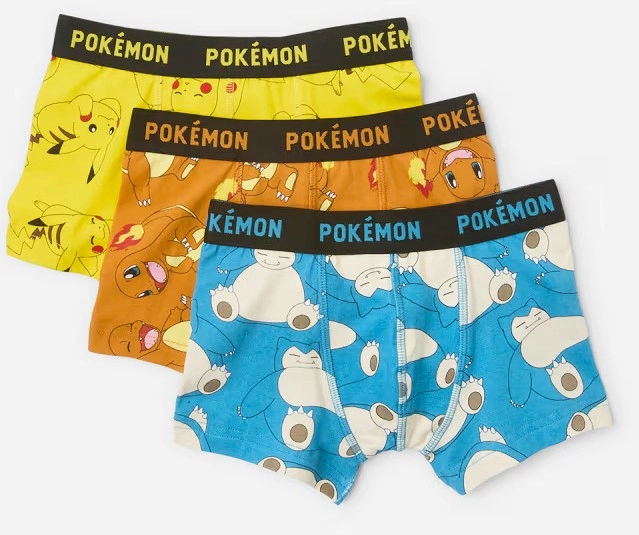 3 Pack Pokemon License Trunks