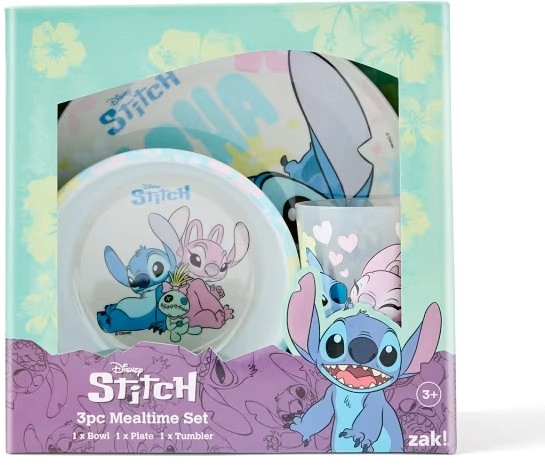 3 Piece Disney Lilo & Stitch Mealtime Set