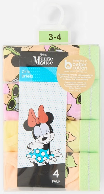 4 Pack Minnie Mouse License Briefs