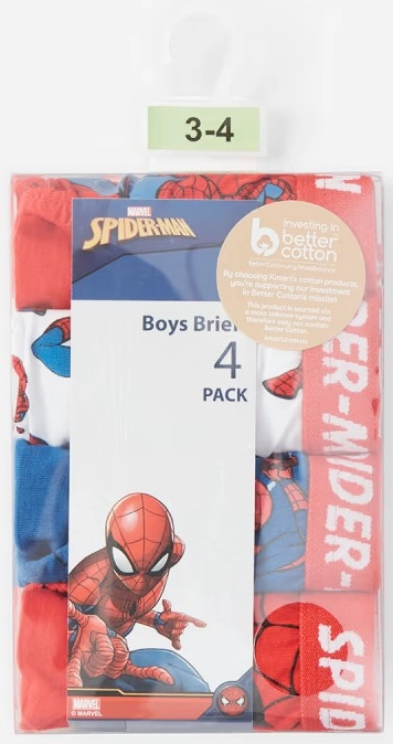 4 Pack Spider-Man License Briefs