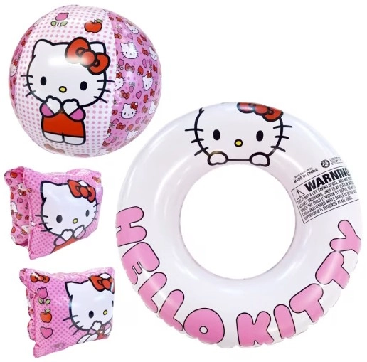 4 Piece Inflatable Hello Kitty Swim Set