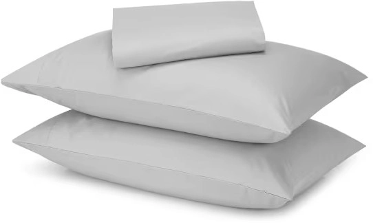 500 Thread Count Australian Grown Cotton Sheet Set - Queen Bed, Silver