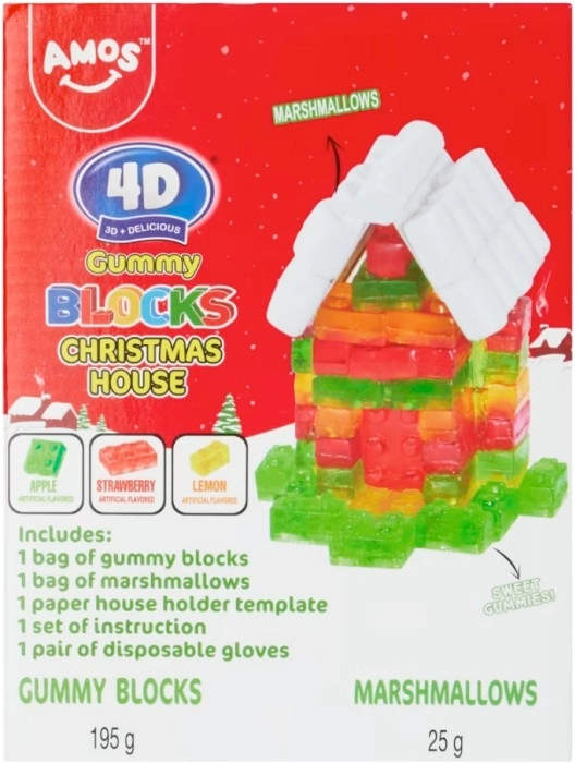 Amos 4D Gummy Blocks Christmas House Kit 220g