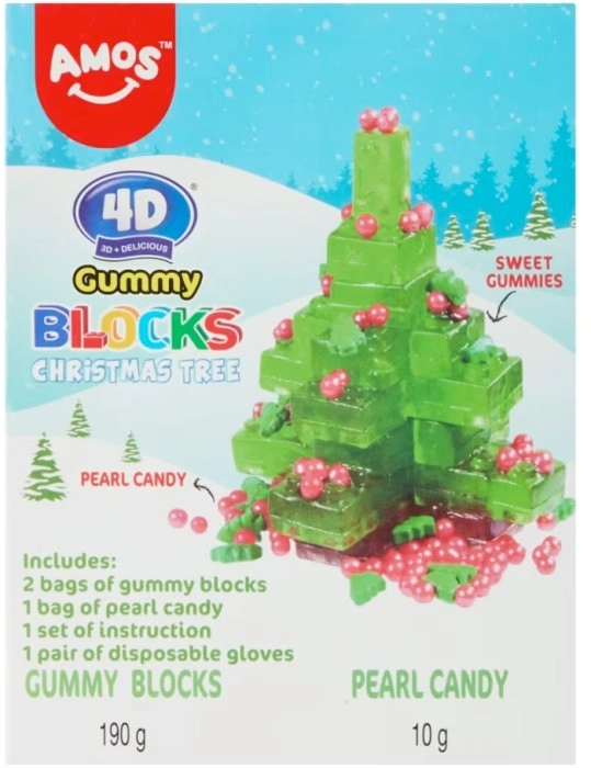 Amos 4D Gummy Blocks Christmas Tree Kit 200g