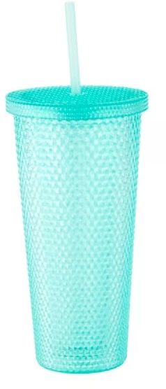 Aqua Textured Smoothie Tumbler