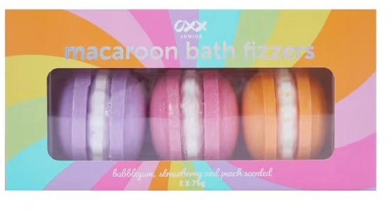 OXX Junior 3 Pack Macaroon Bath Fizzers