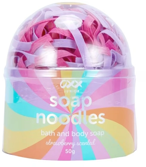 OXX Junior Soap Noodles Bath and Body Soap 50g - Strawberry Scented