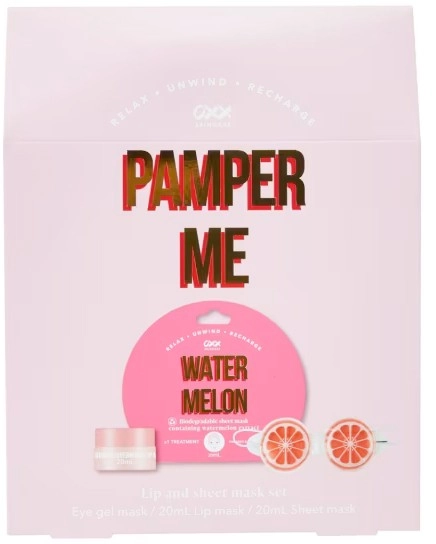 OXX Skincare Pamper Me Lip and Sheet Mask Set - Watermelon