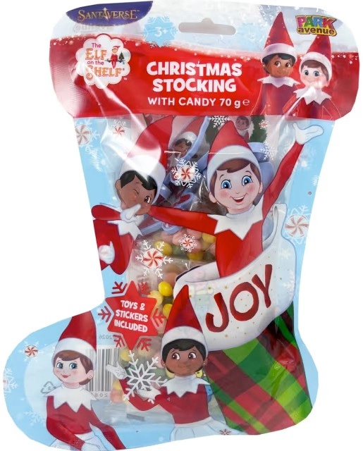 Park Avenue Santaverse The Elf on the Shelf Christmas Stocking with Candy 70g