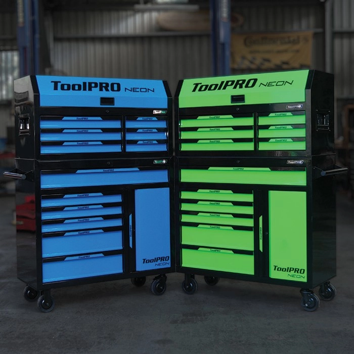 30% off ToolPRO 42” Neon Tool Chests & Cabinets