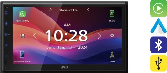 JVC 6.8” Apple CarPlay & Android™ Auto Digital Media Player