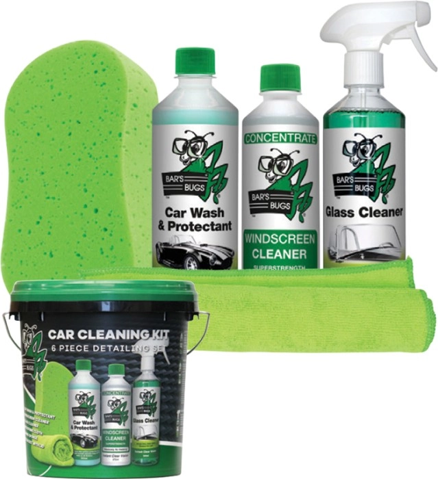 NEW Bar's Bugs 6 Pce Car Cleaning Kit