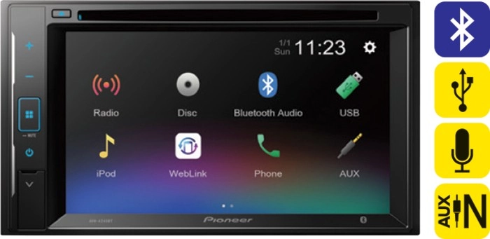 Pioneer 6.2” Touchscreen CD / Digital Media Player with Bluetooth