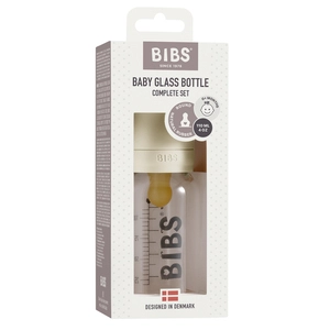 Bibs Baby Glass Bottle 110ml Ivory Latex 1 Each