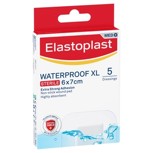 Elastoplast Waterproof XL Wound Pad Dressing 5 Pack