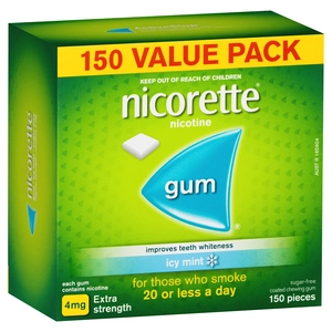 NICORETTE® Nicotine Gum Icy Mint Extra Strength 4mg 150 Pack