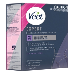 Veet Expert Brazilian Hair Removal Cream Kit 1 Kit