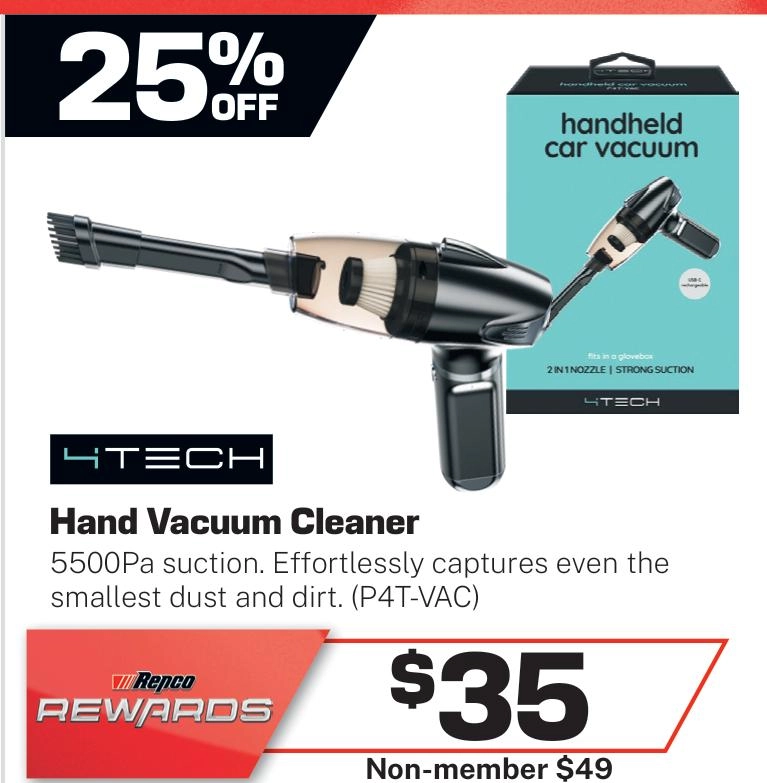 4Tech Handheld Car Vacuum