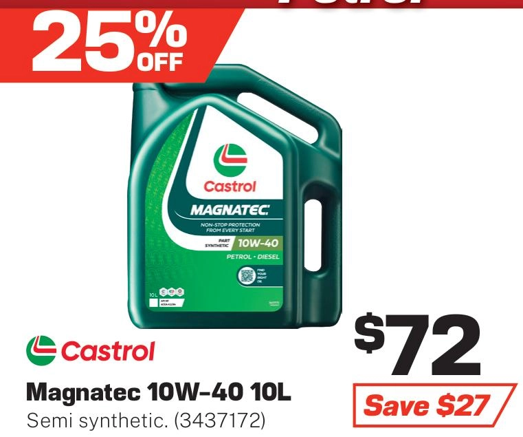 Castrol Magnatec 10W-40 Engine Oil 10L - 3437172