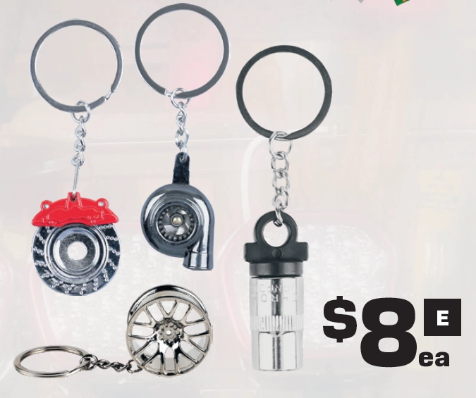 Gear Up Assorted Key Rings