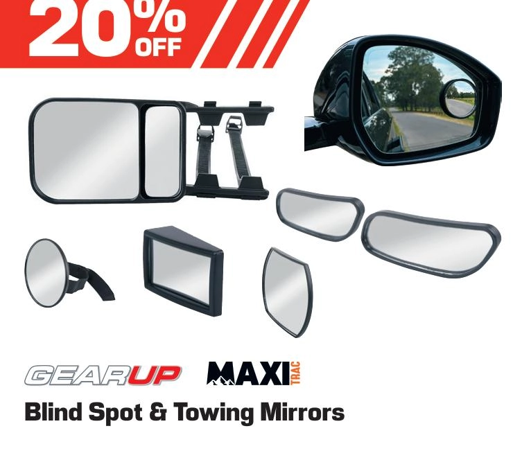 Gear Up & MaxiTrac Blind Spot & Towing Mirrors