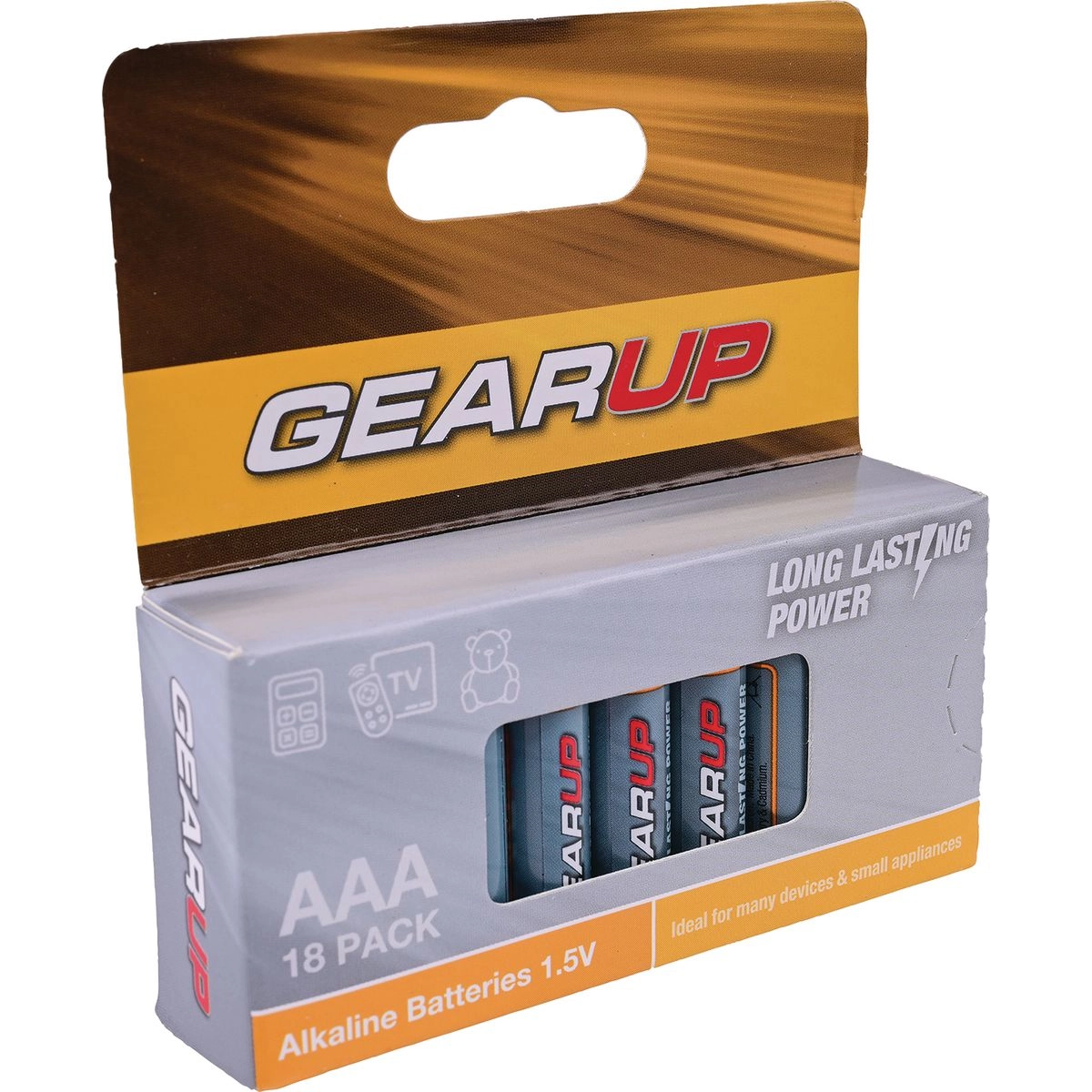 GearUp Alkaline AAA Batteries 18pcs - GUAAA-18