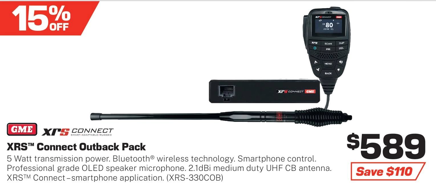 GME UHF CB Radio XRS Connect Outback Pack - XRS-330COB