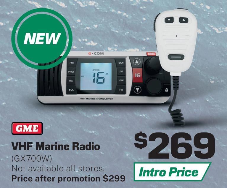 GME VHF Marine Radio - White - GX700W