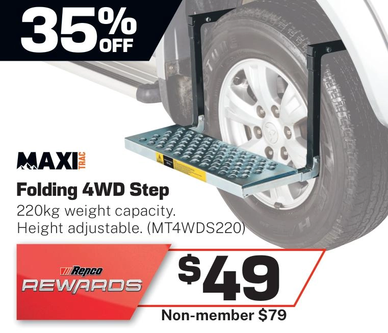 MaxiTrac Folding 4WD Wheel Step 220kg - MT4WDS220